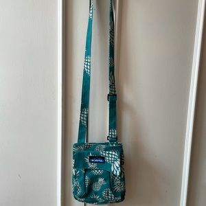 teal Kavu bag with pineapple print